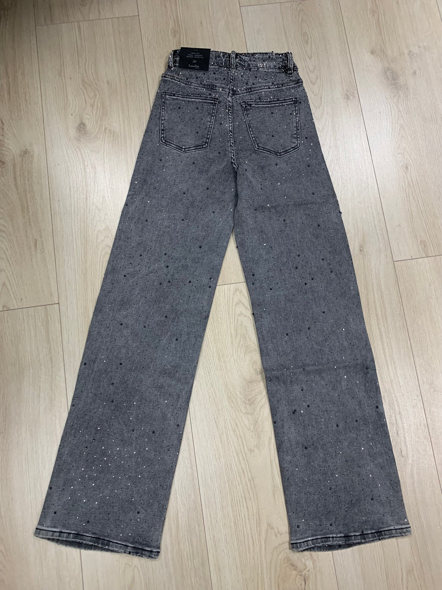 GLITTER JEANS GRIJS 6237-10