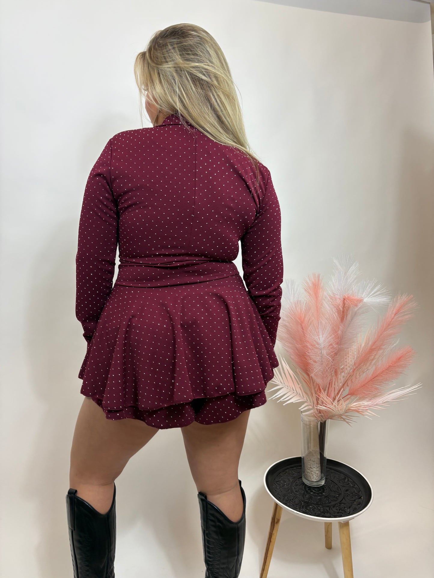 SPARKLE PLAYSUIT MET SUBTIELE GLITTERDETAILS BORDEAUX 2480881