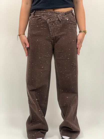 GLITTER JEANS BRUIN 6049-4