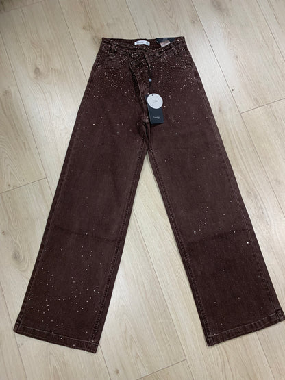 GLITTER JEANS BRUIN 6049-10