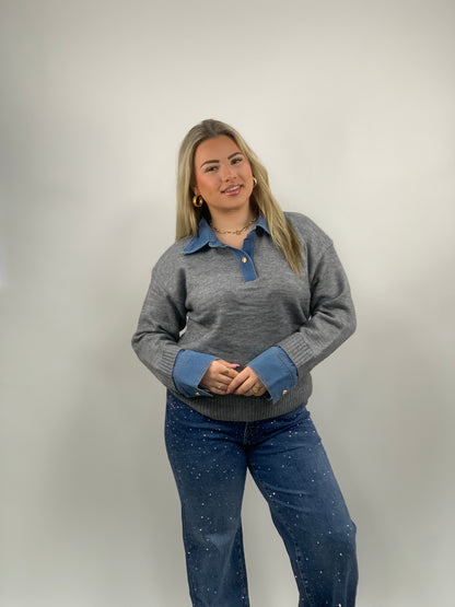 STUNT DENIM POLO 009 GRIJS