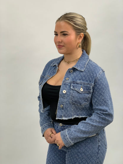 NINA JEANS JACKET BLAUW