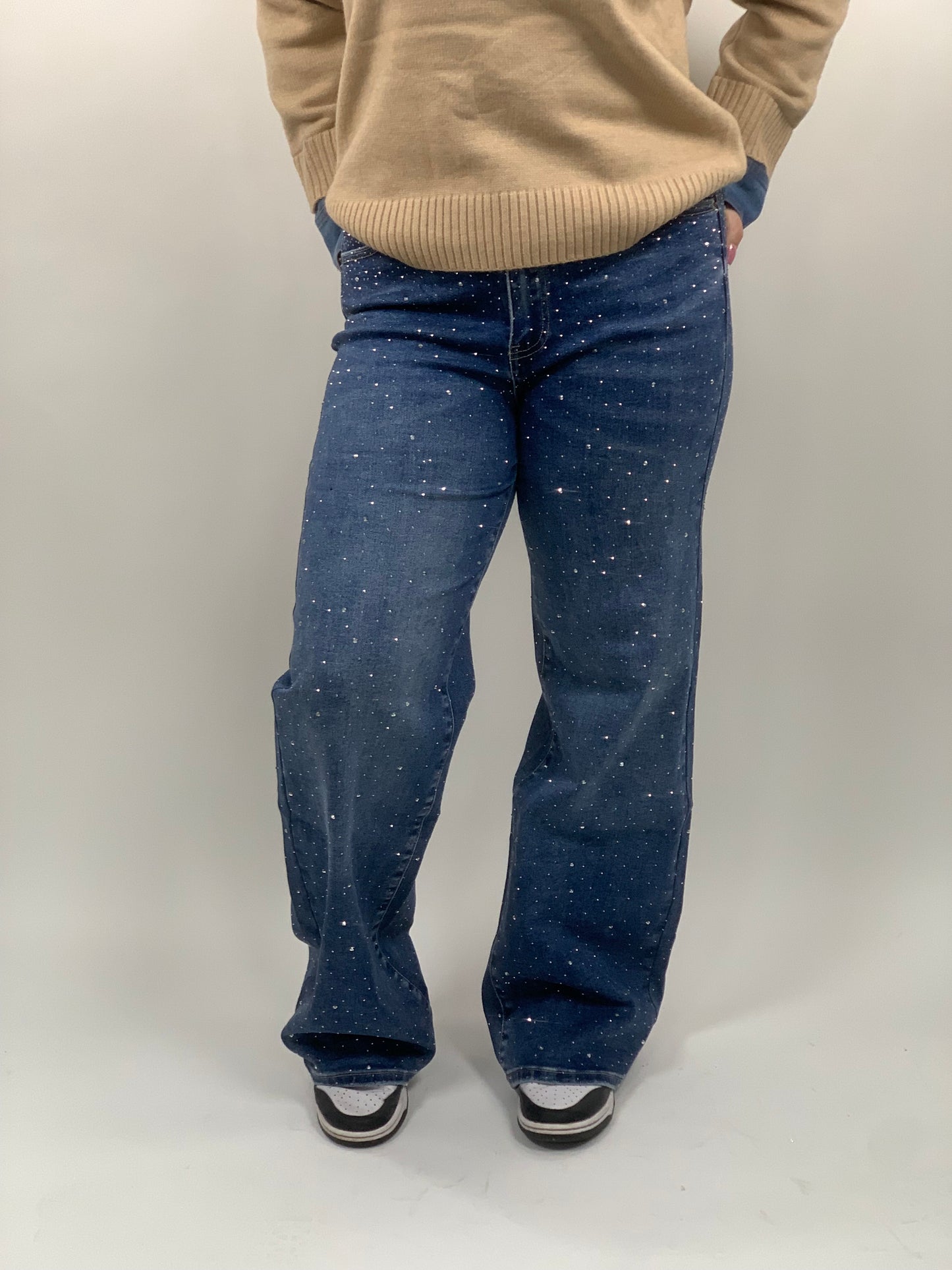 GLITTER JEANS BLAUW 6327-9