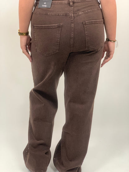 GLITTER JEANS BRUIN 6049-4