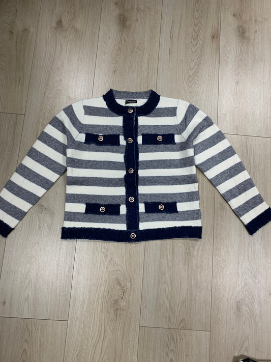 STUNT STREEP TRUI WIT/GRIJS 283