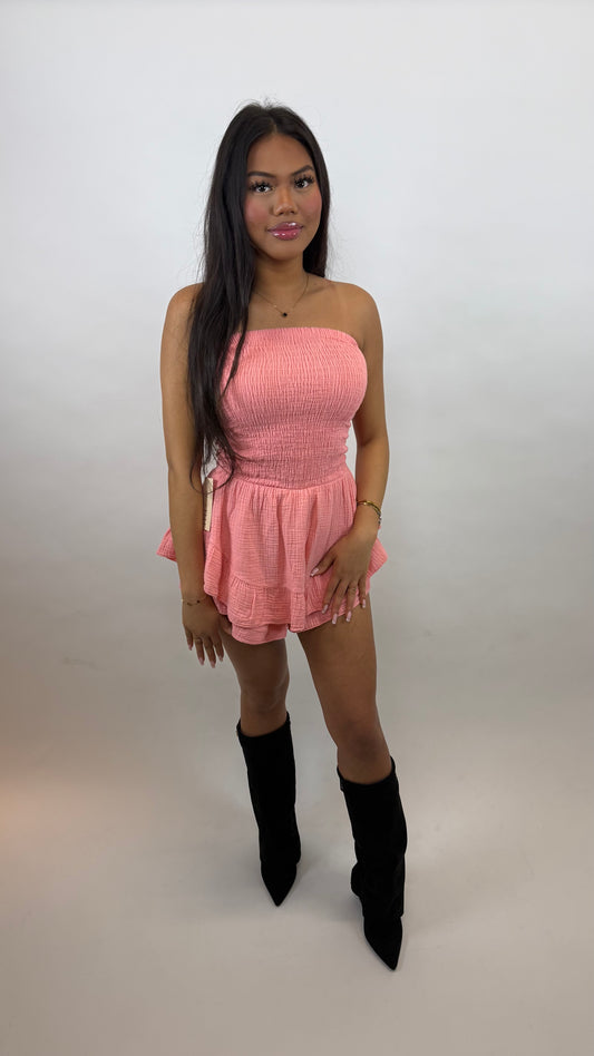 Romy Playsuit Peach