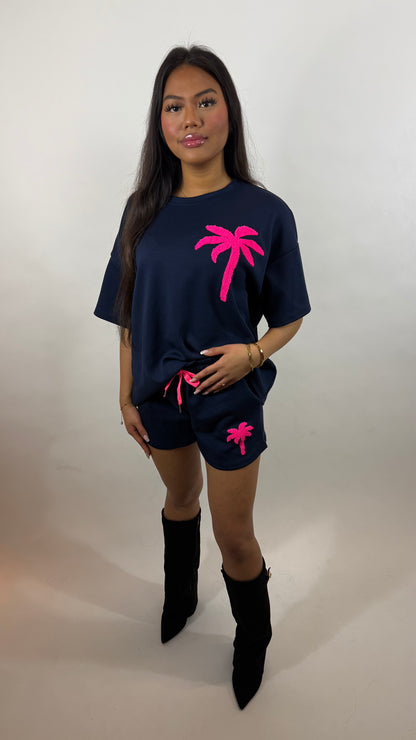 Palmboom Set Marineblauw