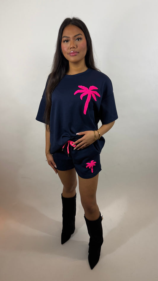 Palmboom Set Marineblauw