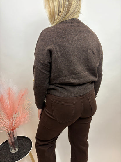 DAMES TRUI MET GOUDEN APPLICATIES BRUIN 777