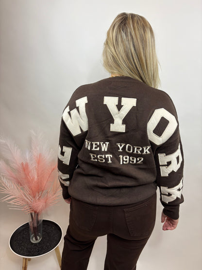 NEW YORK SWEATER BRUIN/BEIGE 657