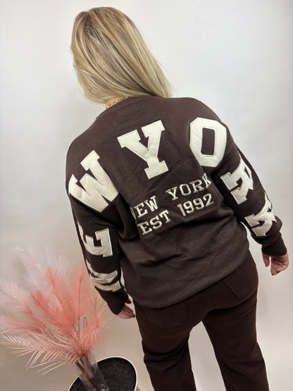 NEW YORK SWEATER BRUIN/BEIGE 657