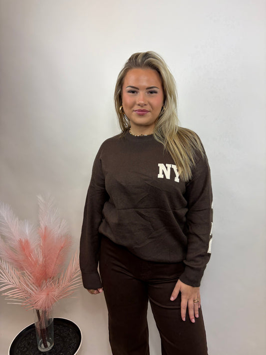 NEW YORK SWEATER BRUIN/BEIGE 657
