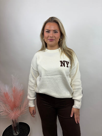 NEW YORK SWEATER BEIGE/BRUIN 657