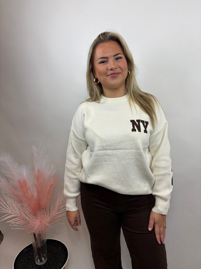 NEW YORK SWEATER BEIGE/BRUIN 657