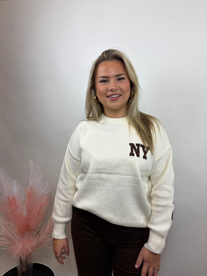 NEW YORK SWEATER BEIGE/BRUIN 657
