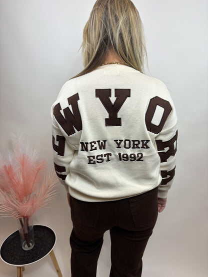 NEW YORK SWEATER BEIGE/BRUIN 657