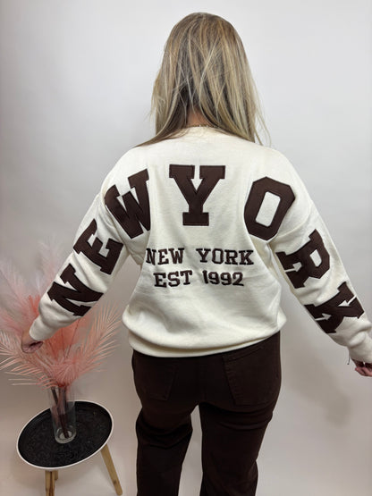 NEW YORK SWEATER BEIGE/BRUIN 657