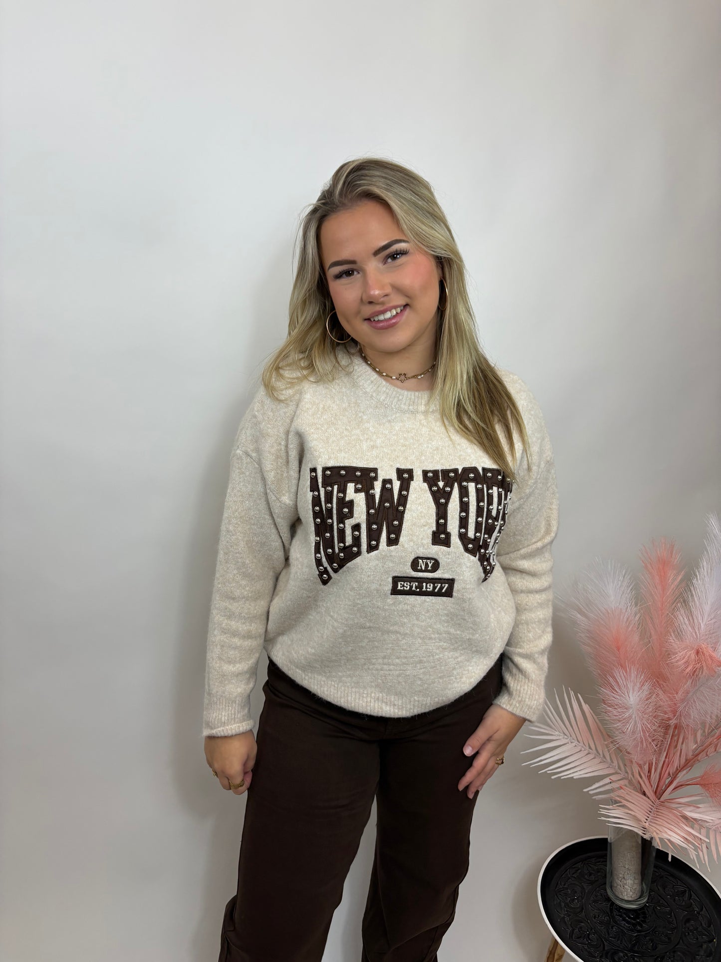 NY VIBES TRUI MET STUDS BEIGE 992