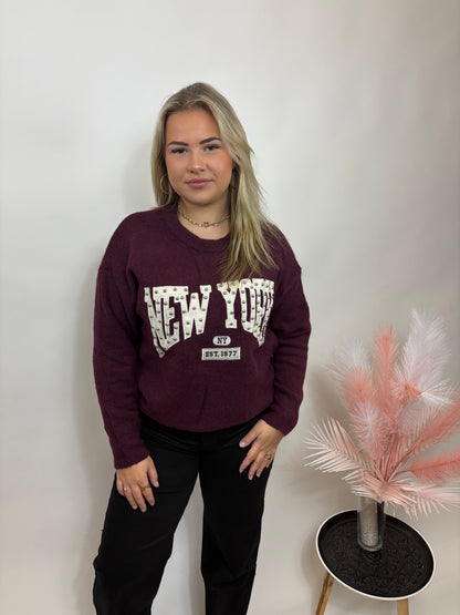 NY VIBES TRUI MET STUDS BORDEAUX 992