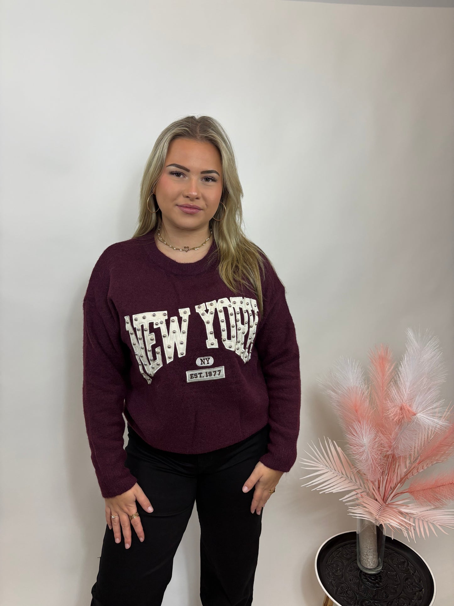 NY VIBES TRUI MET STUDS BORDEAUX 992