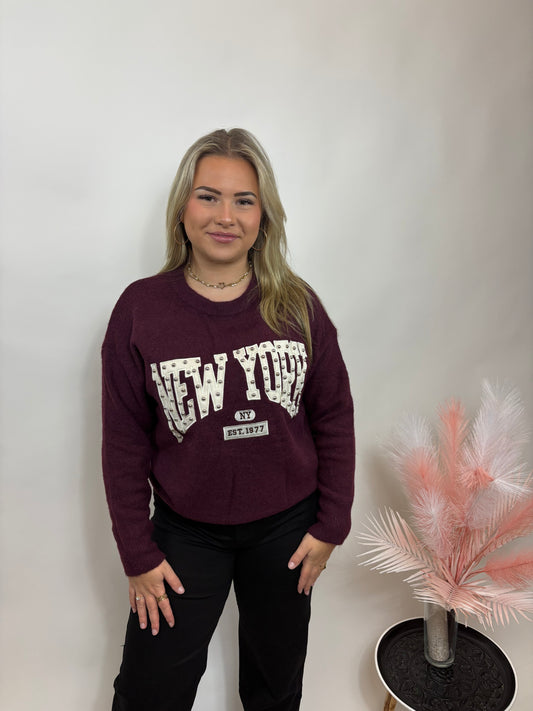 NY VIBES TRUI MET STUDS BORDEAUX 992