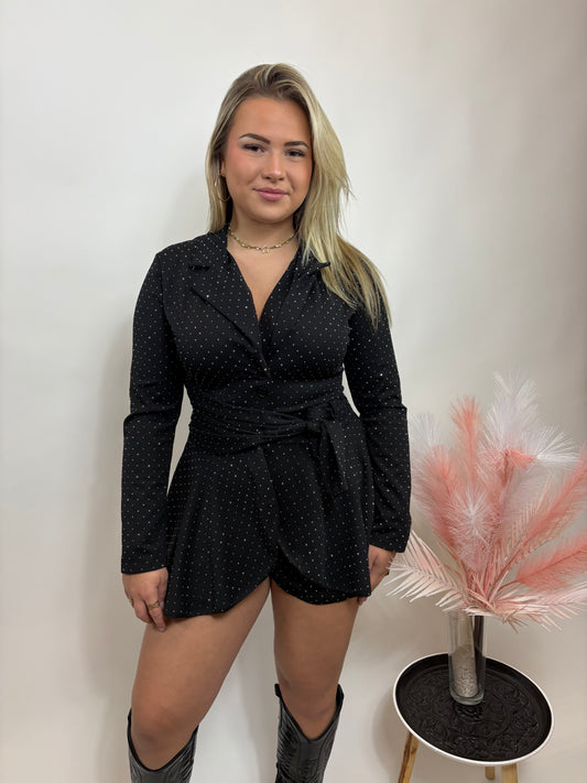 SPARKLE PLAYSUIT MET SUBTIELE GLITTERDETAILS ZWART 2480881