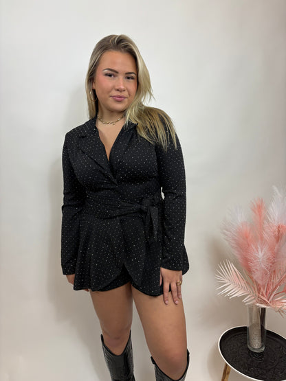 SPARKLE PLAYSUIT MET SUBTIELE GLITTERDETAILS ZWART 2480881