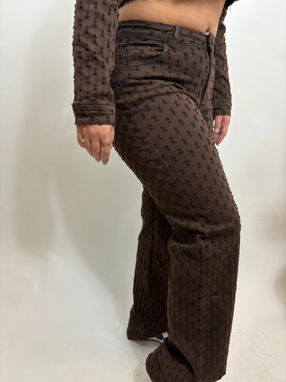 BUBBLE WIDE LEG JEANS BRUIN 655-19